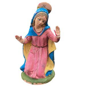 Vintage Mary Fontanini Depose Spider Marked Italy Nativity Set Piece Christmas